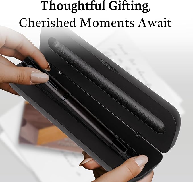 Ellington Pens Elegant Wood Fountain Pen Set – Includes Wooden Pen Box, Ink Converter, 6 Ink Cartridges, and Gift Box – Writing, Calligraphy