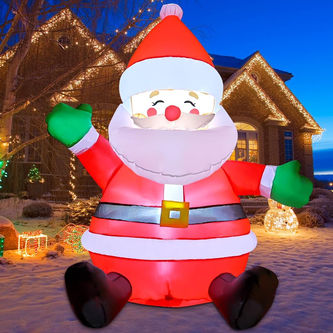 goosh 5 ft christmas inflatables santa claus outdoor, main product view