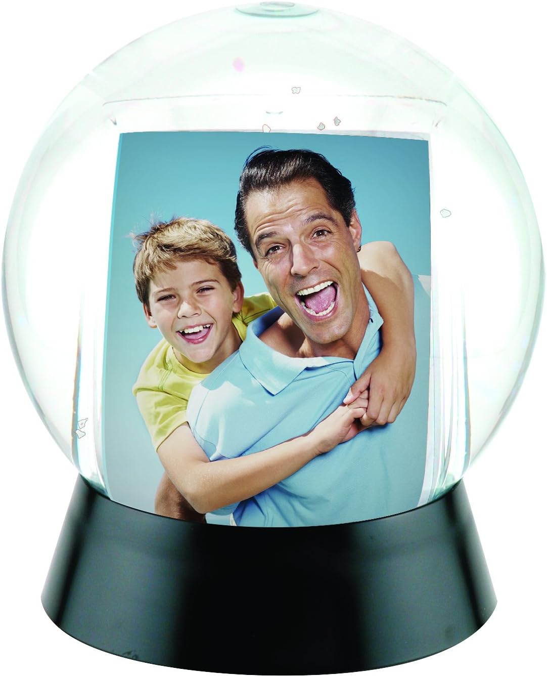 Neil Enterprises Inc. Sphere 2-Photo Snow Globe with Black Base