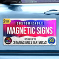 2-Pack,12"x24" Custom Magnet Signs in Full Color for Business and Advertising, 30 mil Customized Vinyl Car Magnets, Personalized Magnetic Sheets for Company Storefront & Vehicles (Rounded Corners D2)