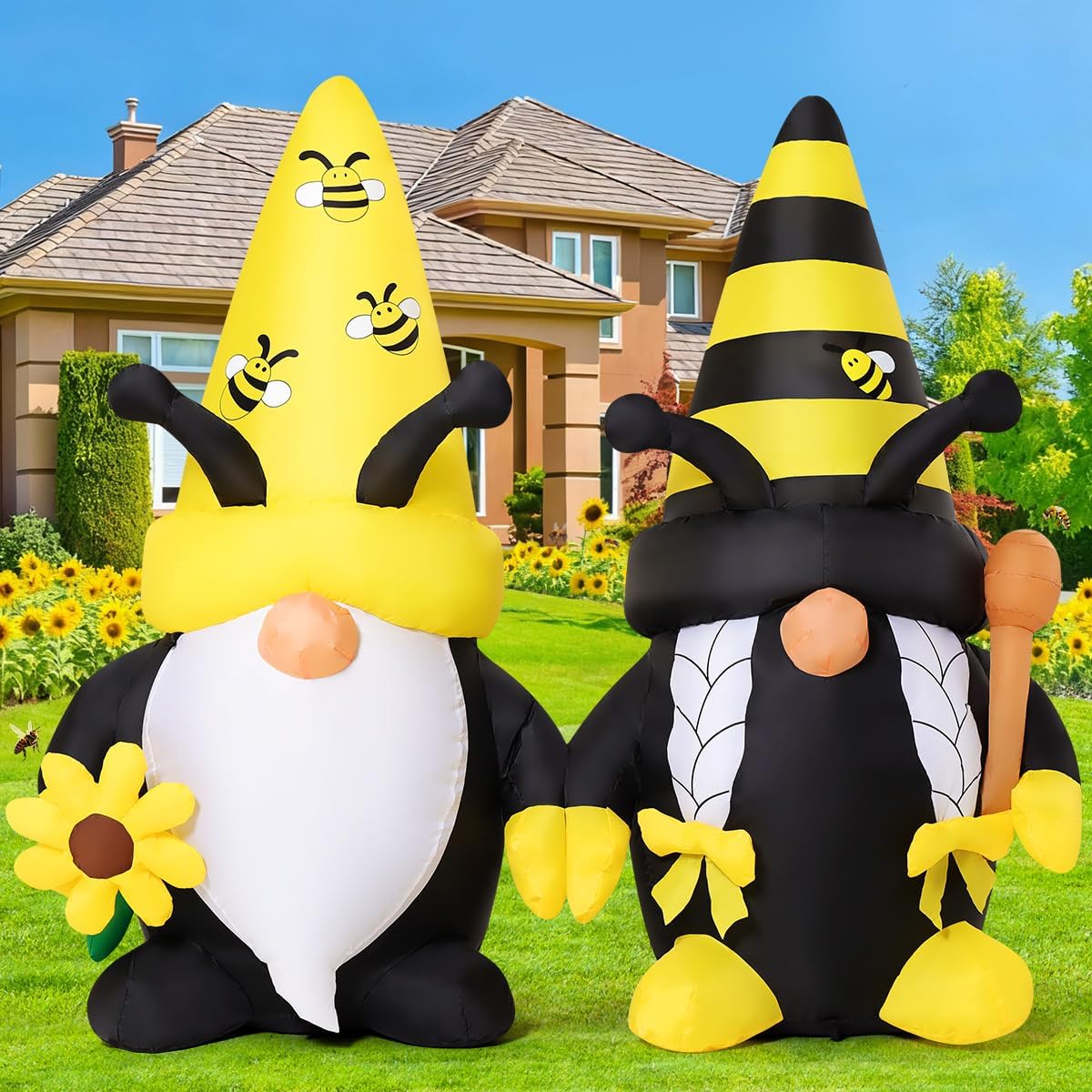 goosh 6 ft long spring inflatables gnomes decorations, main product view