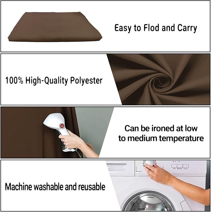 10x10FT Brown Screen Background for Photography,High Density, Wrinkle Resistant, Photo Video Studio Banner