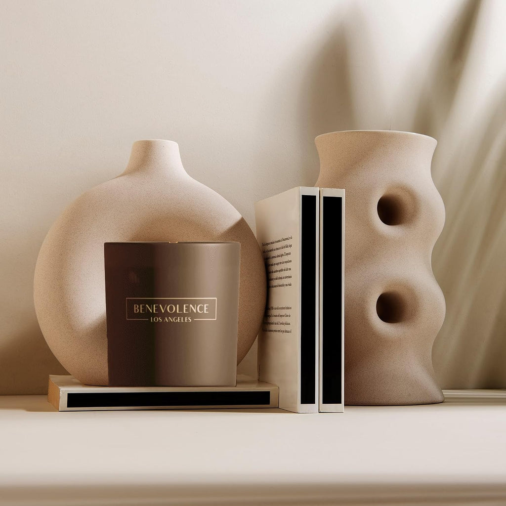 Benevolence LA Premium Rose & Sandalwood Scented Candle – Long-Lasting, 45-Hour Burn – Luxury Natural Soy Candle for Home – Aromatherapy & Room Decor – 8oz