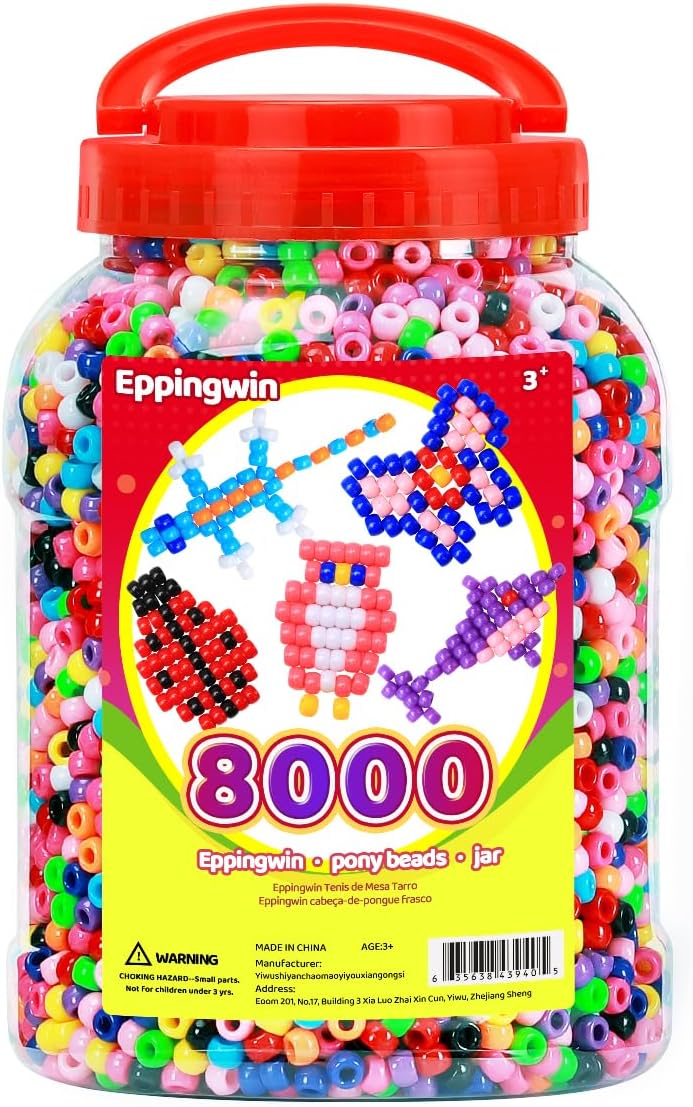 eppingwin 8000+pcs wholesale large pony beads (6x9 mm), main product view