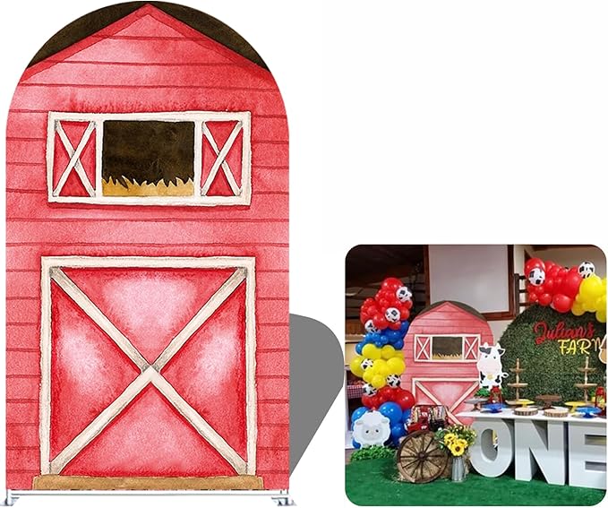 Arch Backdrop Chiara Arch Stand Covers Stretchy Spandex Fabric Farm Door Background for Birthday Baby Shower Party Decoration
