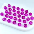 50 PCS 10mm Crystal Glass Beads Round Multiple Faceted Loose Spacer Glass Beads for DIY Handcrafte Bracelet Necklace Earring Jewelry Making(Rose)