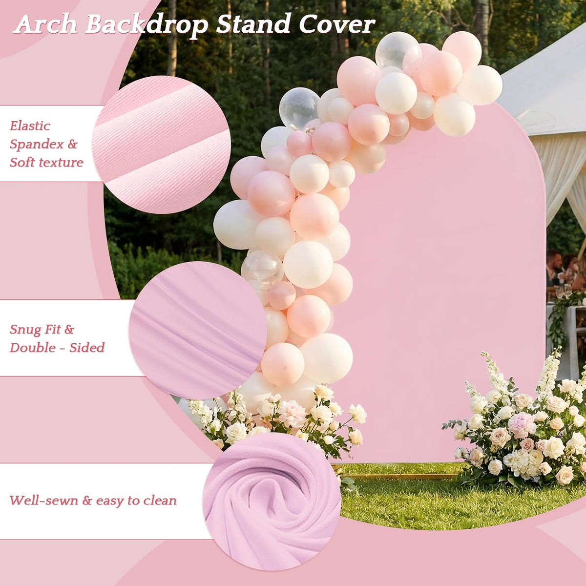 7.2ft metal arch backdrop stand and cover set, package contents
