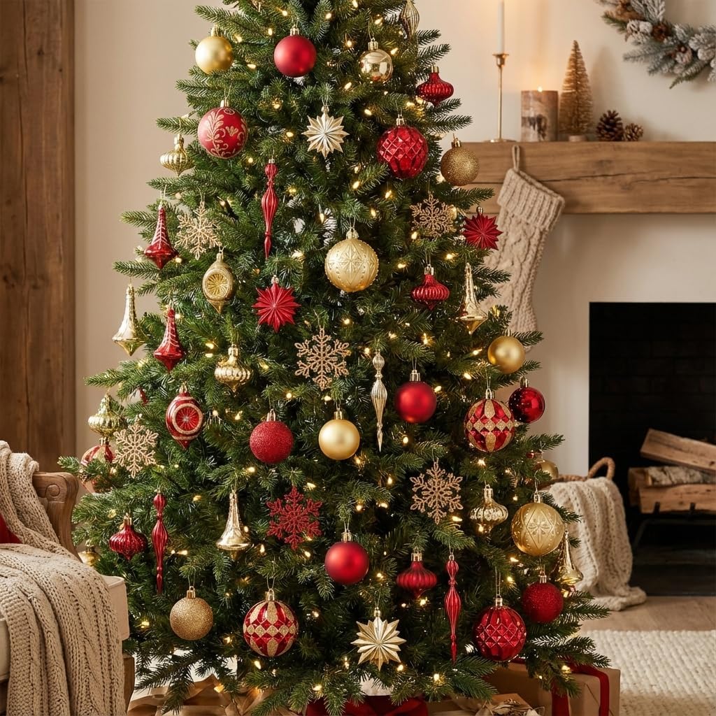 valery madelyn 100ct christmas tree decorations ball ornaments, package contents