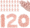 ZYFLSQ 120 Pcs Mini Babies for Baby Shower Games, 1 Inch Tiny Plastic Babies Bulk for My Water Broke Ice Cube, Mardi Gras King Cake Baby Figurines, Hide Hunt Games, Party Decorations Favors(White)