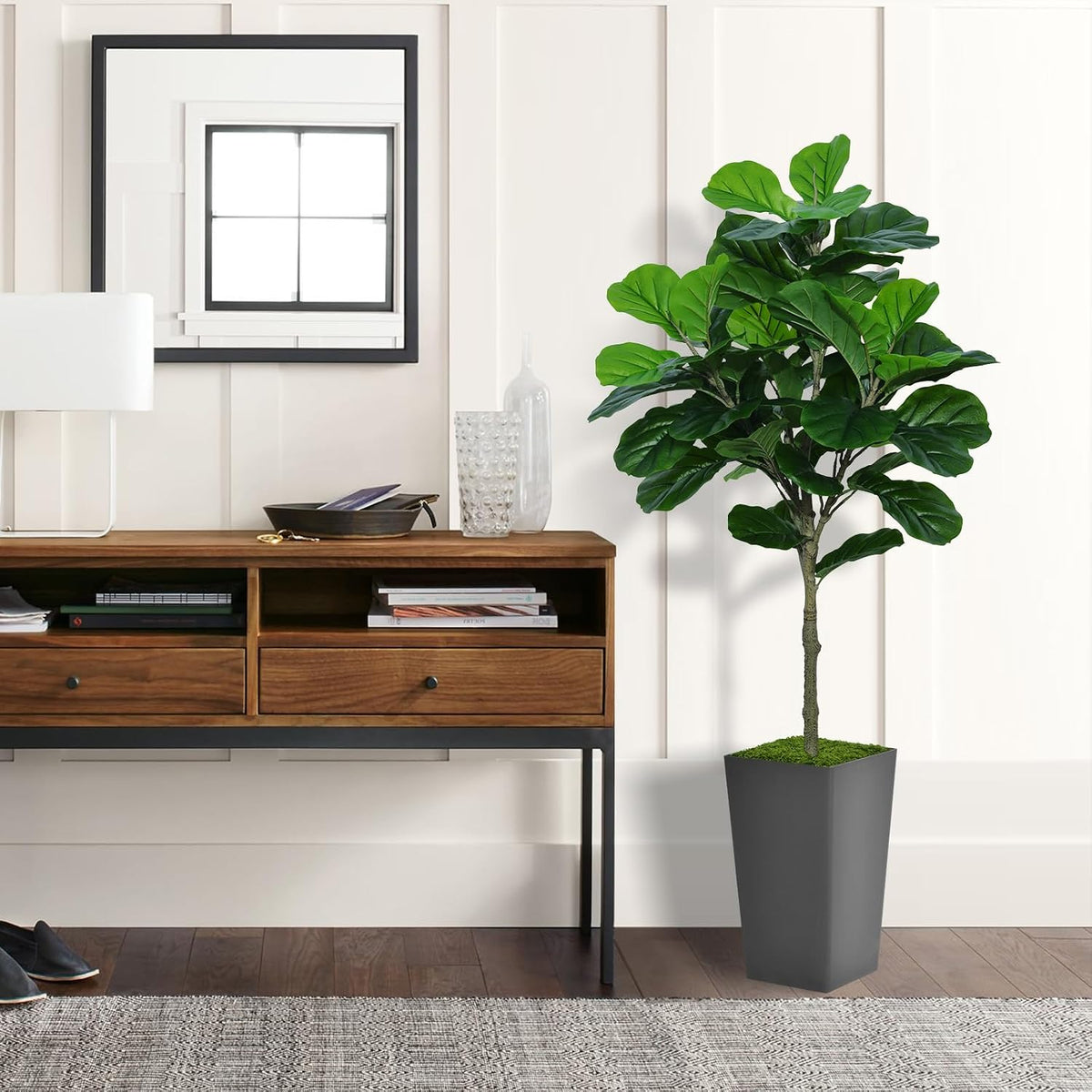astidy fiddle leaf fig tree artificial 5ft shown in use