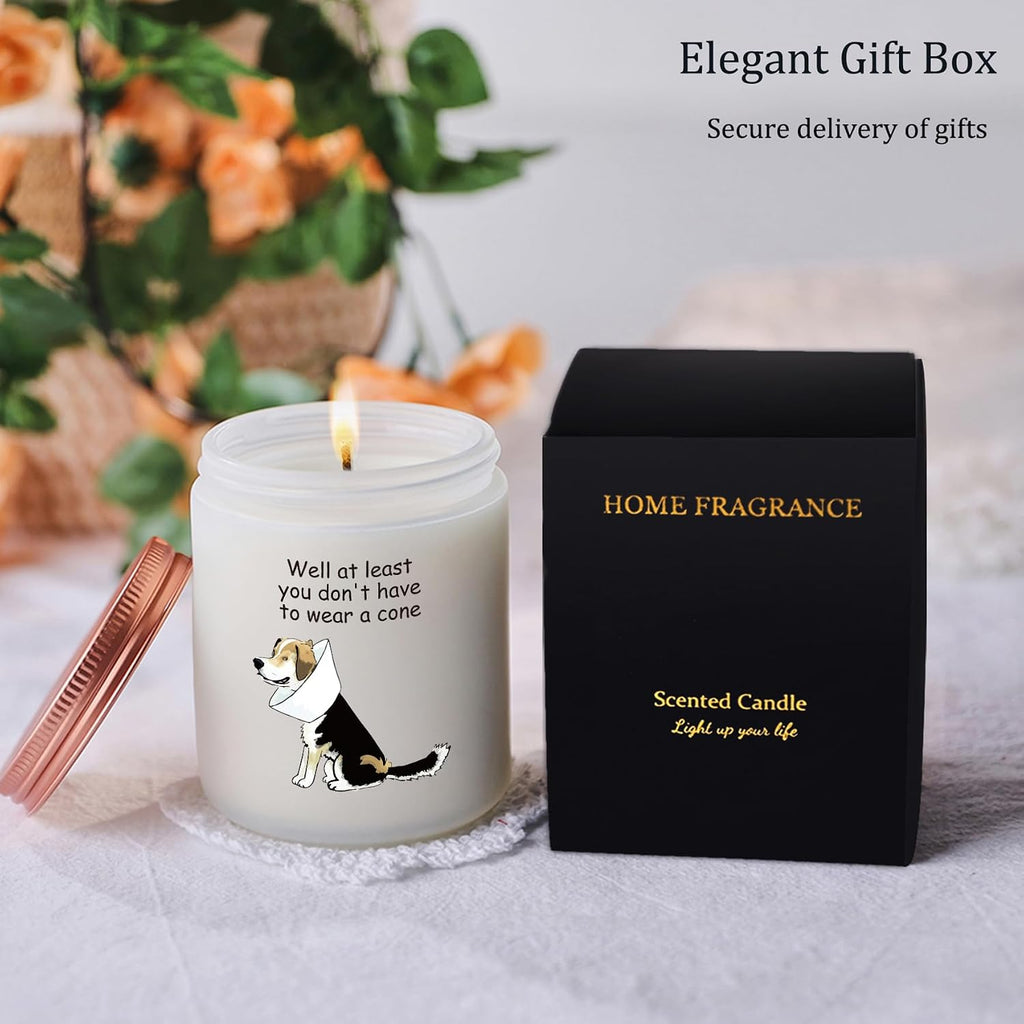 Get Well Soon Gifts for Women Men, Funny After Surgery Recovery Feel Better Encouragement Gifts for Dog Lover Dog Mom Dad - Lavander Scented Candles