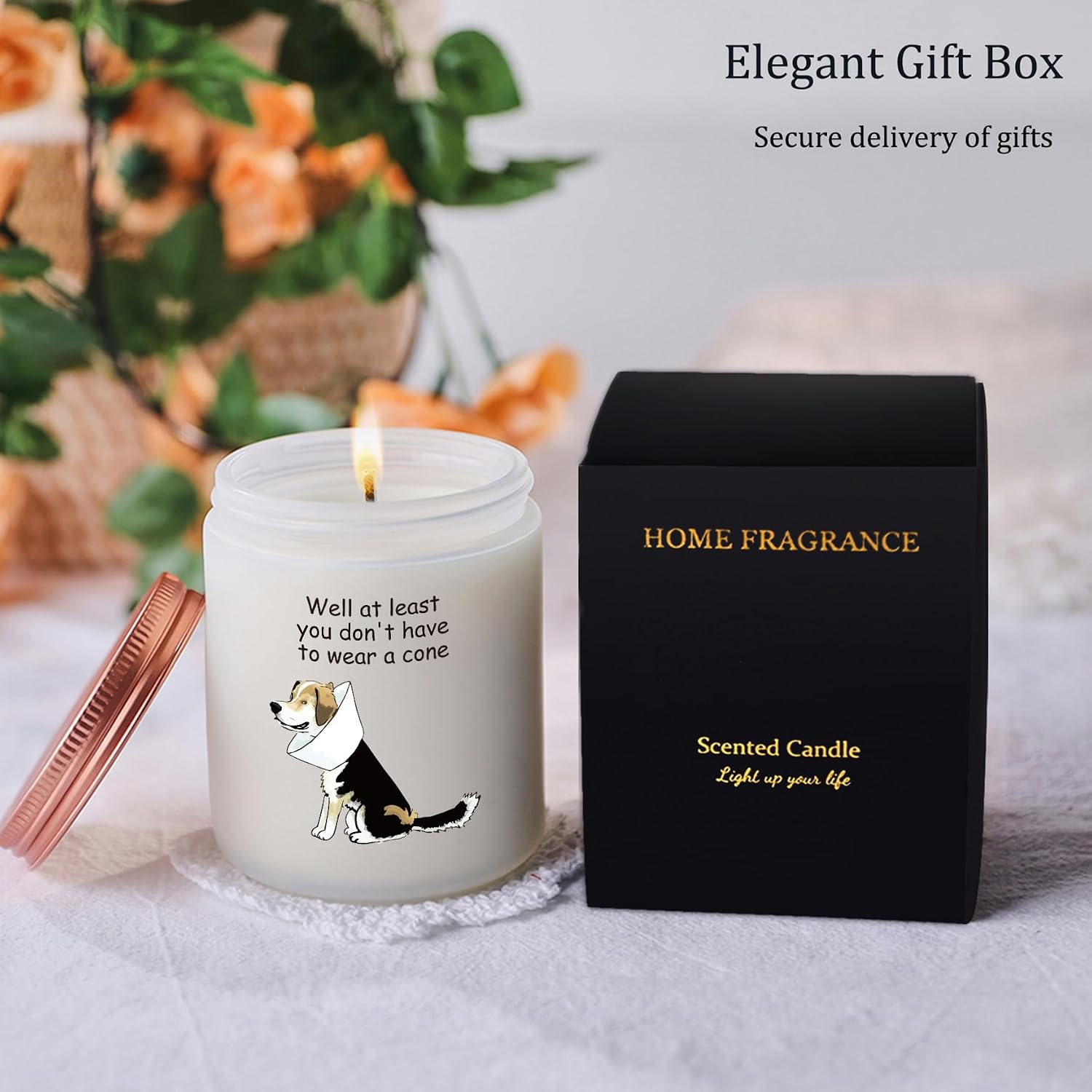 Get Well Soon Gifts for Women Men, Funny After Surgery Recovery Feel Better Encouragement Gifts for Dog Lover Dog Mom Dad - Lavander Scented Candles