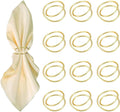 Gold Napkin Rings-12 PCS Metal Spiral Napkin Rings(Spiral) Napkin Holders Buckles for Family Dinner, Wedding, Party,Table Decorations