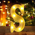 Light Up Letters S,LED Sign Marquee Letters 26 Alphabet for Party Birthday Name,Wedding,Christmas Decorations,Personalized Name Sign Letter for Centerpieces Table and Wall Decor