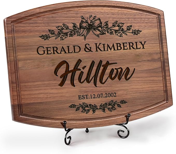 Personalized Wedding Gifts for Couples - Custom Cutting Board, Engraved Wood Charcuterie Board, Bridal Shower, Customized Kitchen Board, Unique Gift Idea for Newlyweds