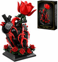 gothic heart rose building block set anatomical heart, main product view