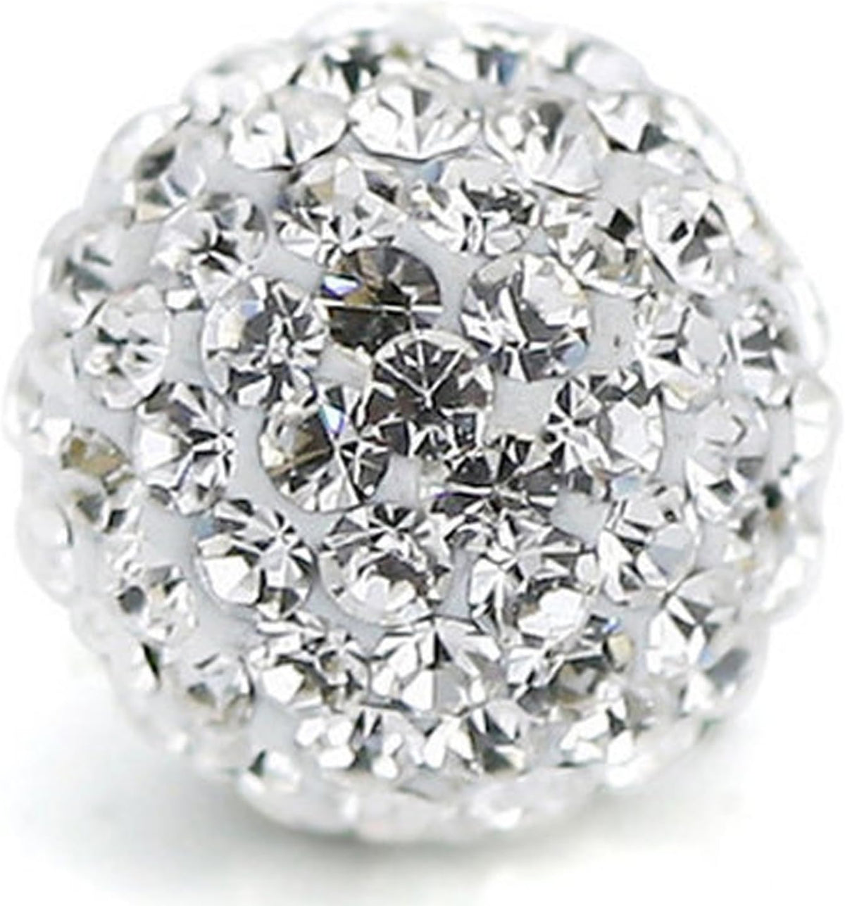 rubyca pave czech crystal disco ball clay beads, main product view
