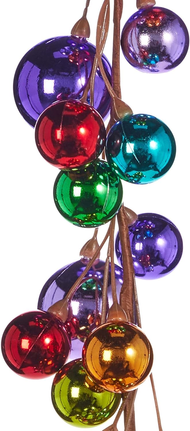 raz imports - 4' red plastic christmas ball on a desk or shelf