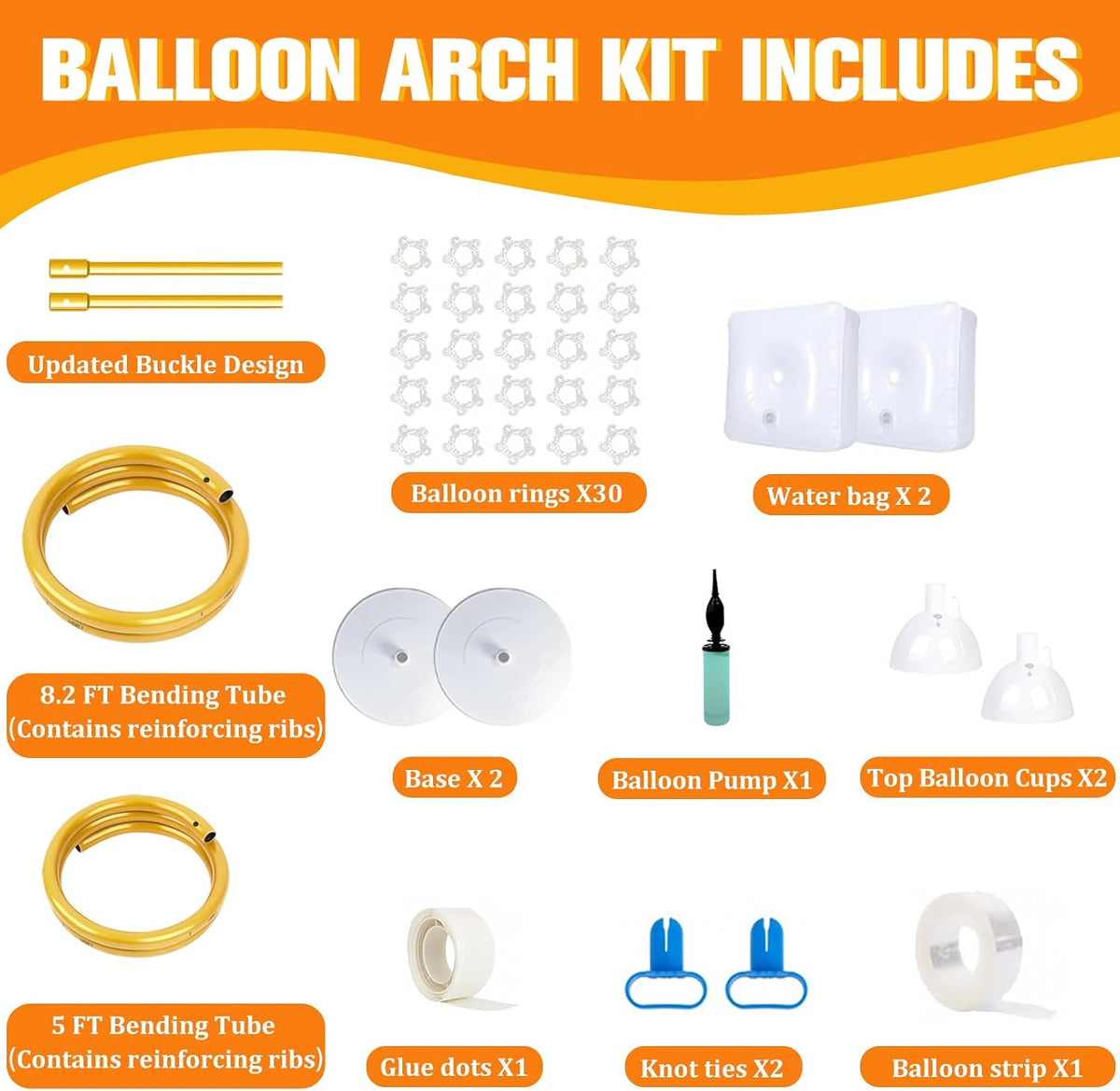 balloon arch kit for wedding decoration 9.2ft &, side view