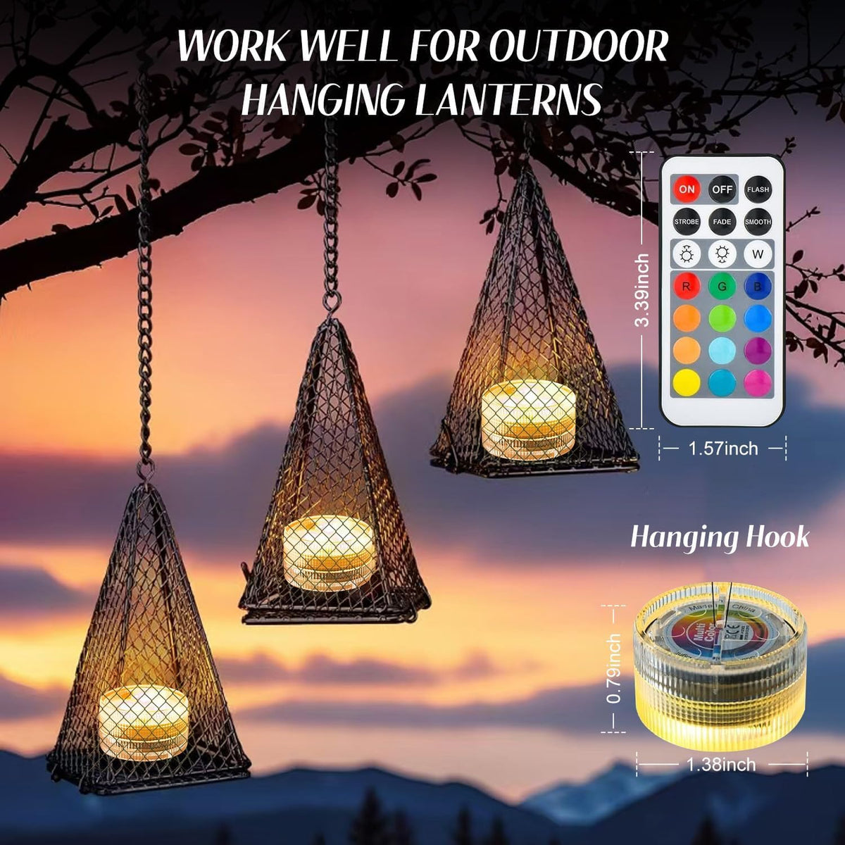 Mini Submersible LED Tea Lights - Waterproof Flameless Led Lights Battery Pow...