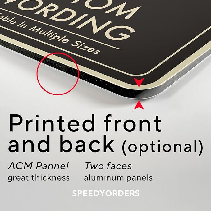 Custom Decorative Outdoor Metal Sign - Personalized Aluminum, Custom Driveway Sign, Waterproof, Black Charcoal 42x28 In