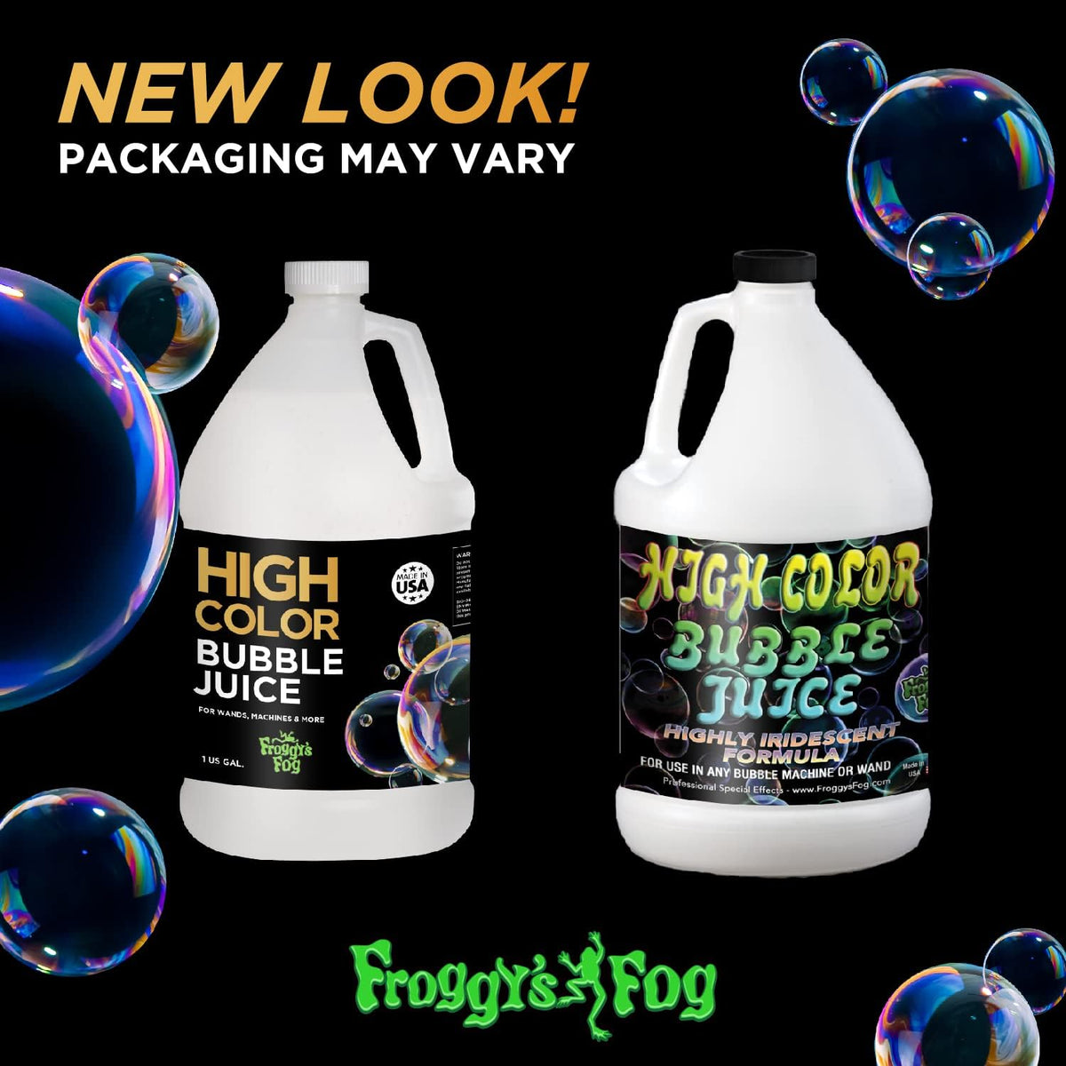 Froggy's Fog High Color Bubble Juice, Strong, Long-Lasting Bubble Solutio...