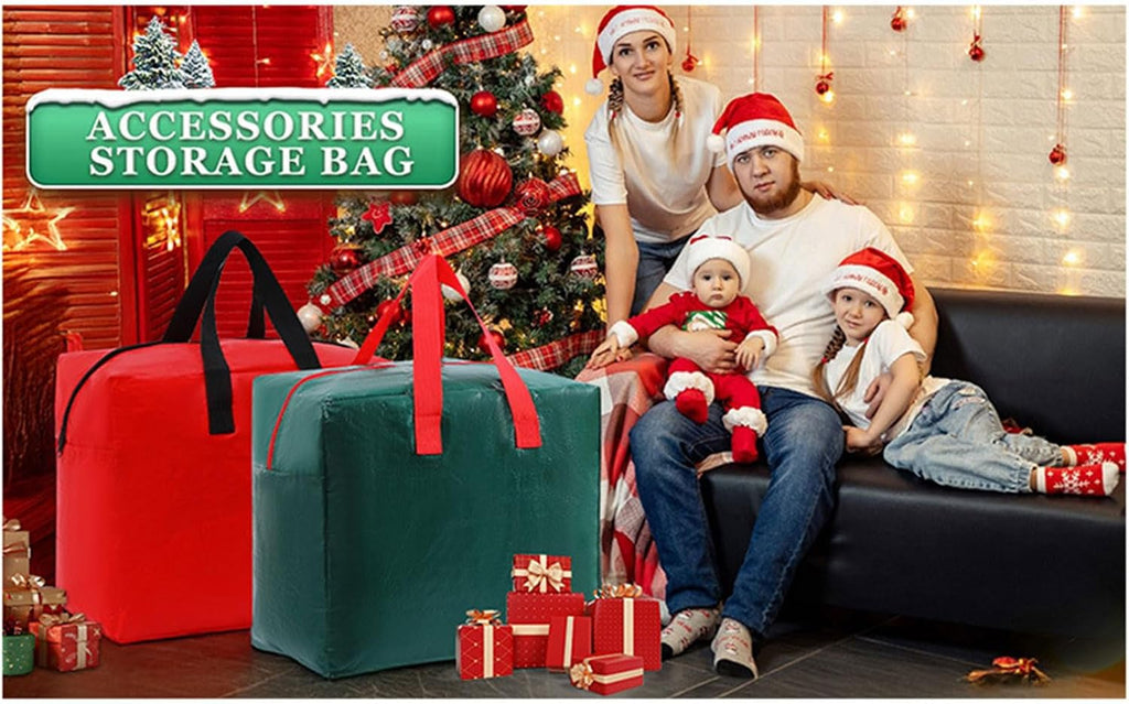 Christmas Storage Bag for Holiday Decorations Spacious Materials with Reinforced Handles Christmas Decoration Bag