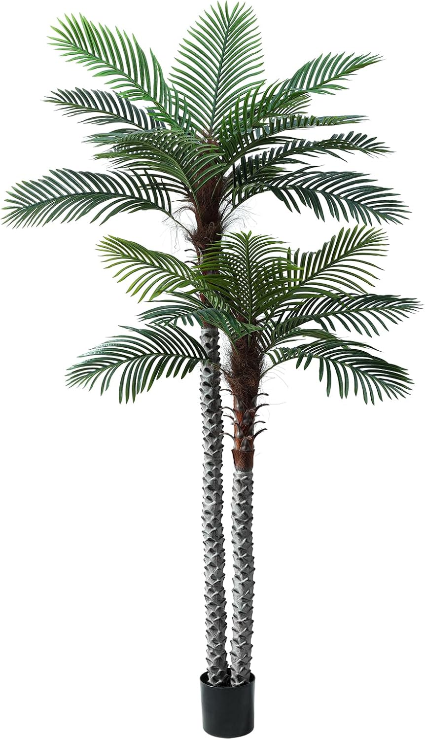 nafresh 8ft tall uv resistant faux palm tree, main product view