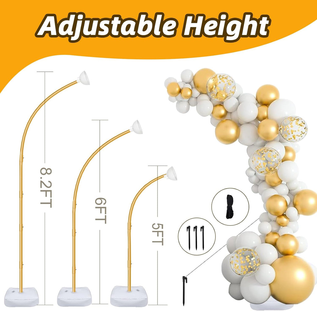 8.2ft & 6ft balloon arch kit, half arch, package contents