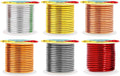 Mandala Crafts 10 Gauge Anodized Aluminum Craft Wire for Jewelry Making - 120 FT Colored Flexible Silver Copper Light Gold Gray Gold Red Wire - Bendable for Bonsai Armature Crafting Sculpting