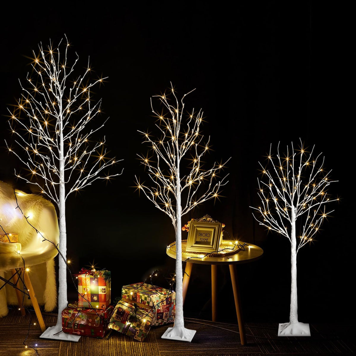 led birch tree light, 3pk (4ft, 6ft, 8ft), main product view