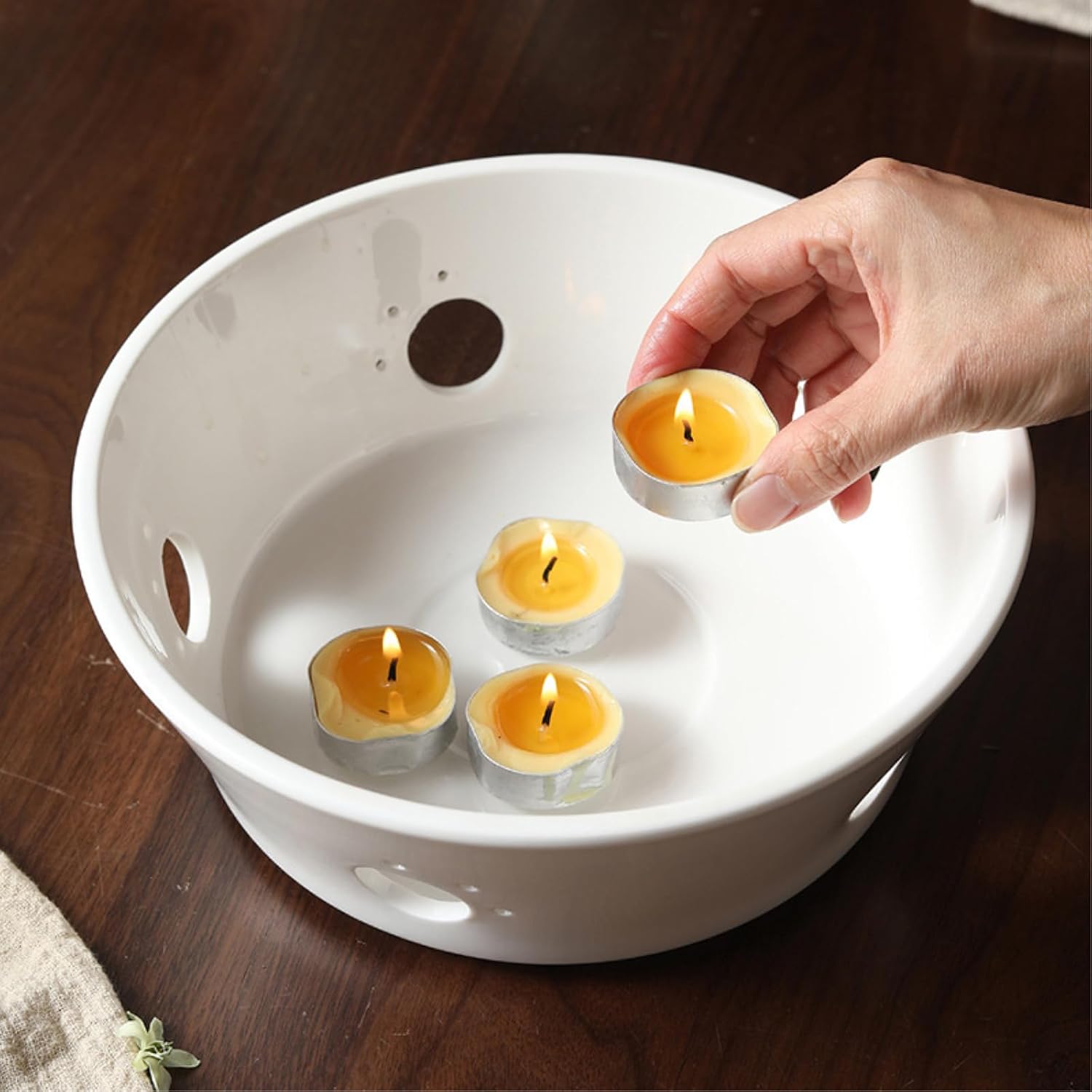 Ceramic candle heating insulation dish Restaurant special bowl -12 "boiled bowl+stove