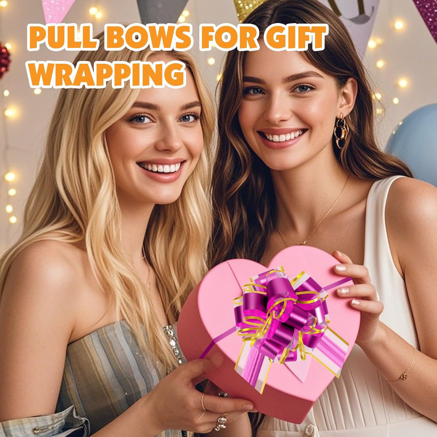 24 Pcs Pull Bows for Gift Baskets, 12 Color 6 Inch Large Gift Bows for Wrapping, Organza Phnom Penh Gift Wrap Bows for Presents&Crafts, Pull Ribbon Gift Bows for Wedding,Party,Christmas,Thanksgiving.