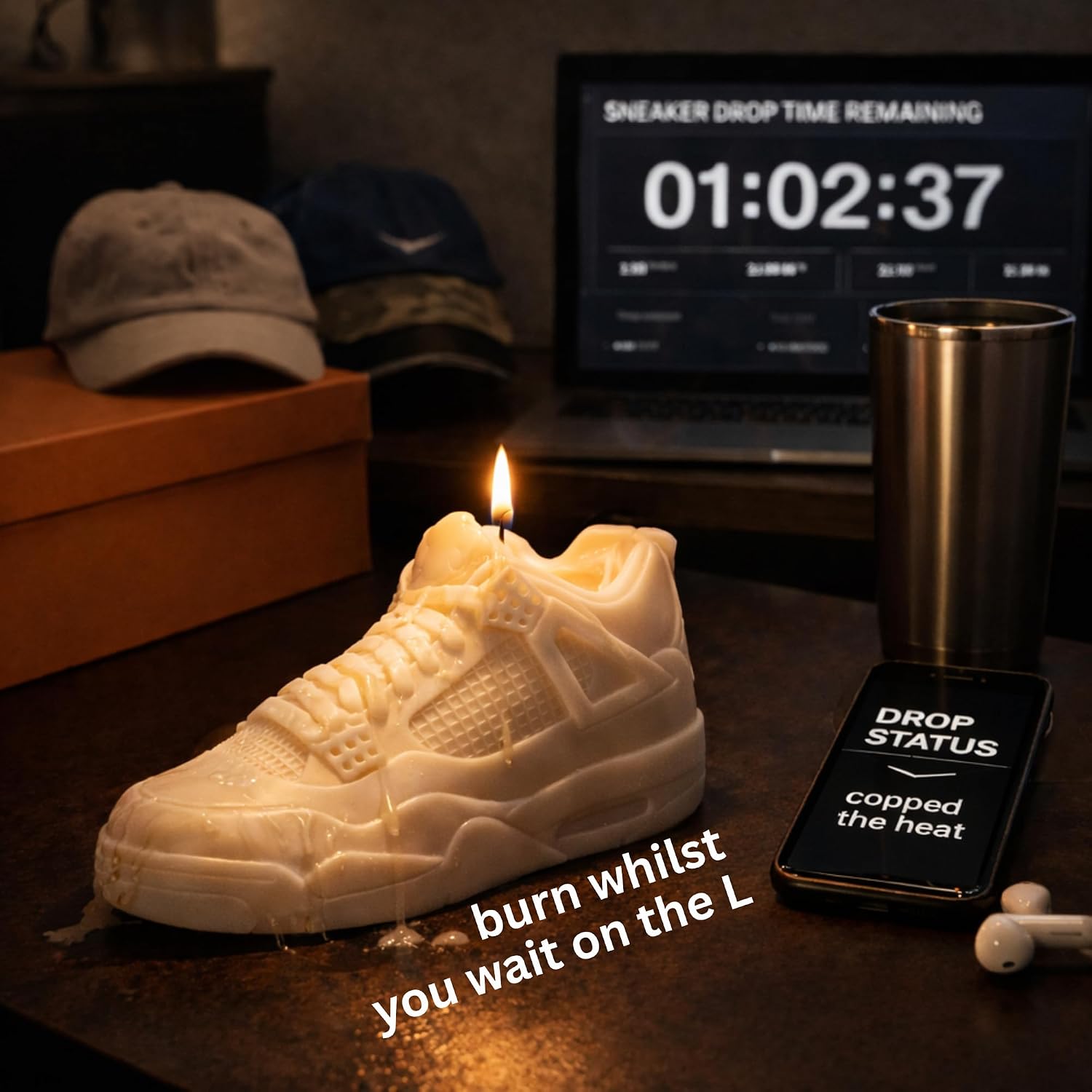 Sneaker Candle with GiftBox - Air Wax - Hypebeast Gift for Teenage Boys - Gifts for Men Candles - Sneakerhead Gifts for Teenage Boys - Unique Gift for Him - Sneaker Head Room Decor