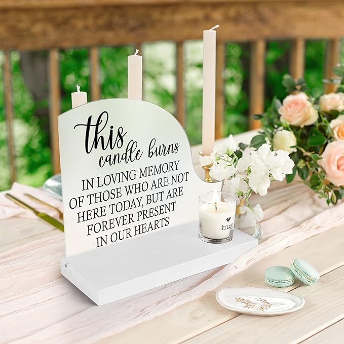 Wedding Remembrance-Sympathy Gifts Memorial Candle - Gifts for Loss of Loved One Sign - Wedding Memorial Sign - In Memory of Wedding Decor