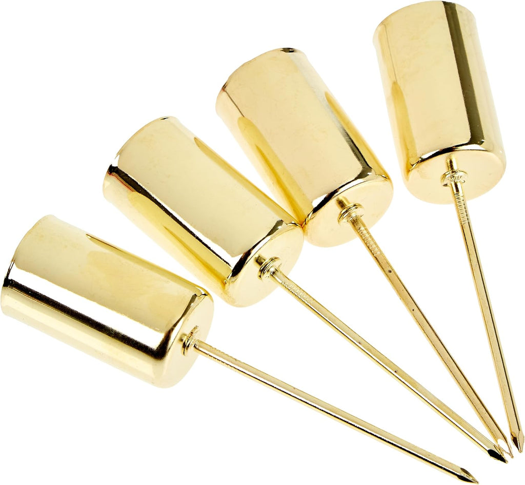 Riffelmacher 10860 Metal Taper Candle Holder, 2.3 x 11 cm, Pack of 4, Gold, Arrangement, Advent Wreath, Decoration, Christmas