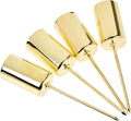 Riffelmacher 10860 Metal Taper Candle Holder, 2.3 x 11 cm, Pack of 4, Gold, Arrangement, Advent Wreath, Decoration, Christmas