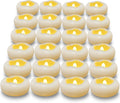 Floating Candles, Water-Activated 2.3" Flameless LED Candle 150+ Hours Waterproof Plastic White Battery Operated Candle for Centerpieces, Cylinder Vases Table Decorations Wedding Pool Party 24 Packs