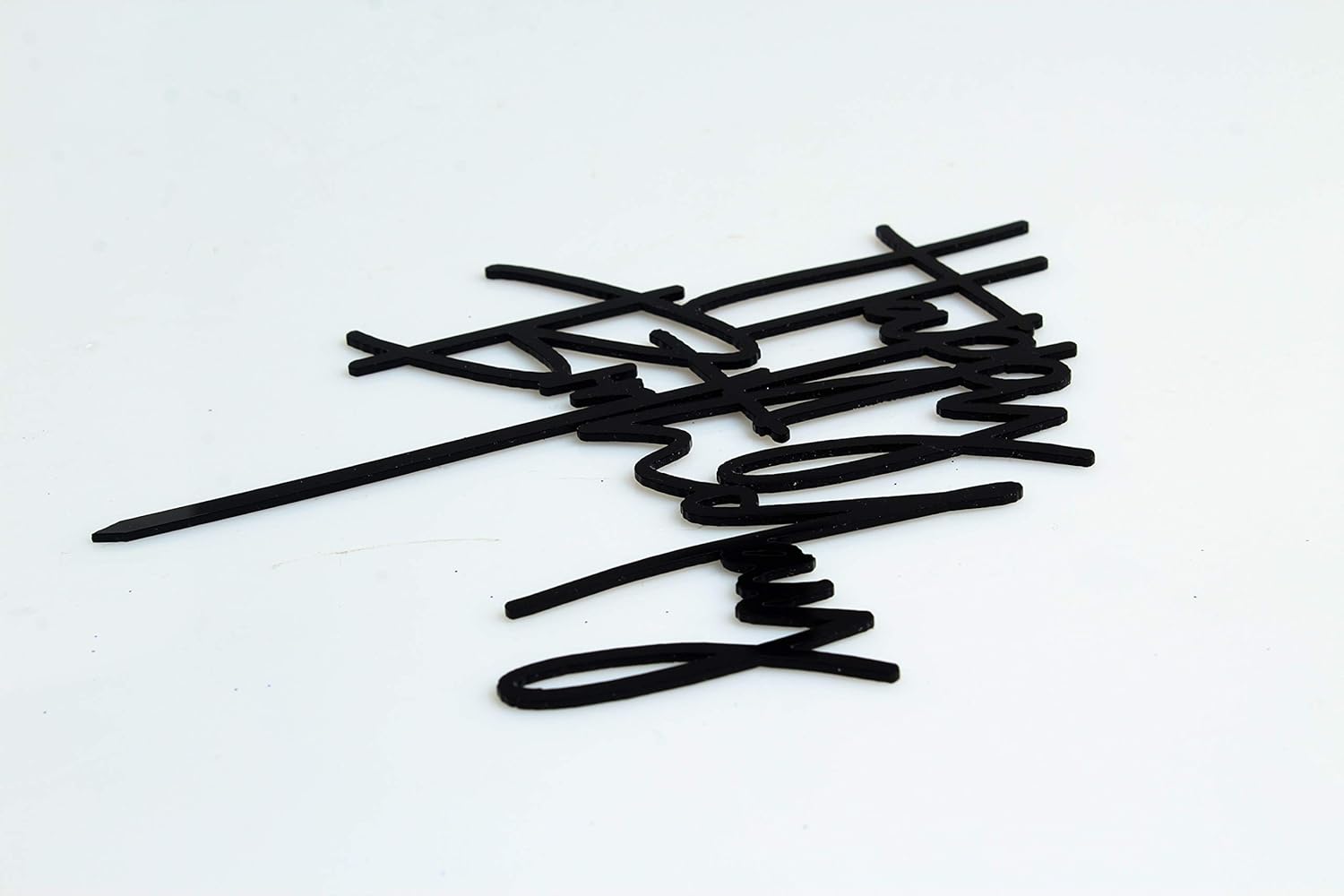 DIY Happy birthday Cake Topper Black Acrylic