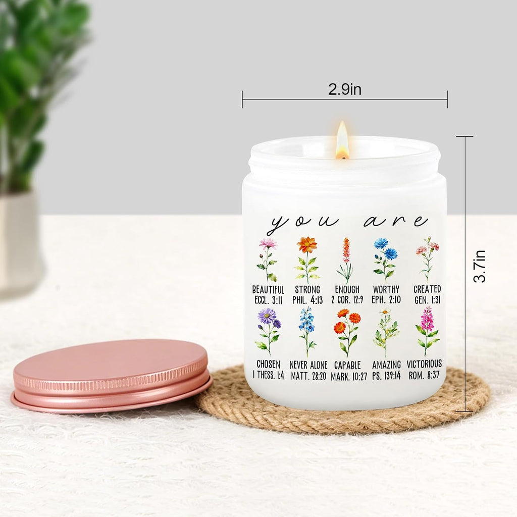 Christian Gifts for Women, Friend, Inspirational Religious Gifts for Women, Friend, Unique Christian Candle Gift