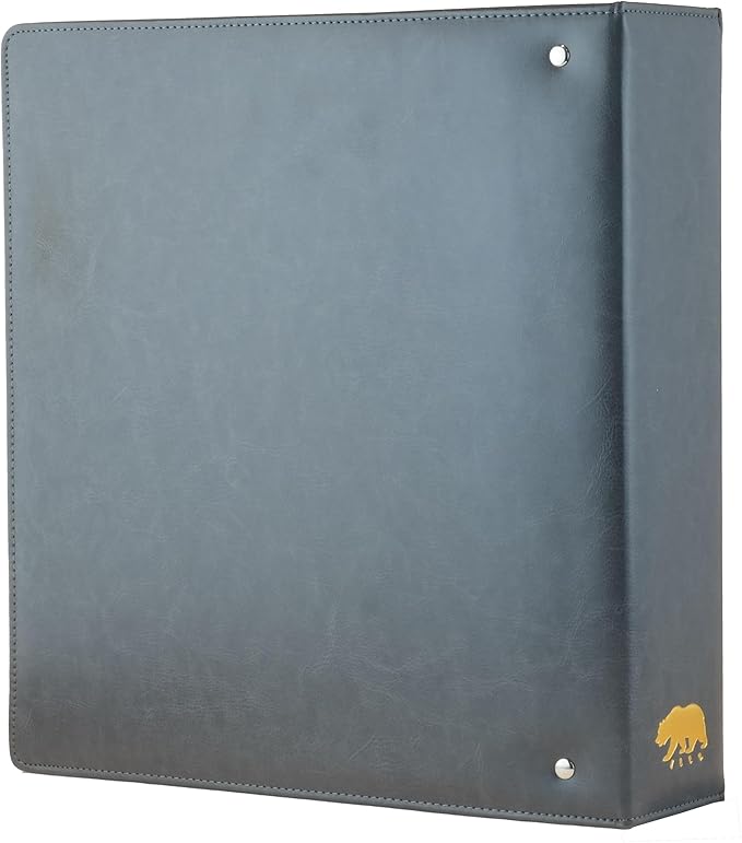 Ursae Minoris Manor Library Deluxe 3 Q-Ring Standard Format Binder for Up to 900 Sports / Trading Cards - Dark Gray