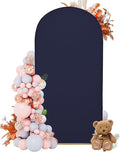 6.6FT Wedding Arch Covers Arch Backdrop Cover Arch Stand Covers Set Arch Cover Spandex Fabric Stretchy Backdrop for Wedding Birthday Party Decoration Baby Shower (Dark Blue)