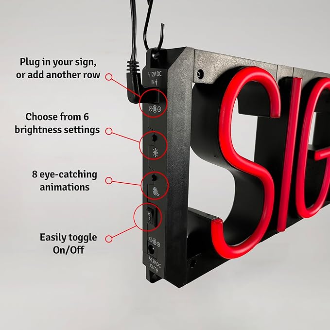 SpellBrite BEER ON TAP Sign | Beer-Related Sign with Neon Look, White LED Light Source | 23.0" x 15.0"