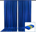 2 Panels Blue Backdrop Curtain, 10 x 7 Feet Background Curtains for Parties, Weddings, Baby Showers, Bachelorette Halloween, Christmas Birthday Party Photoshoot Backdrop Curtains Decorations