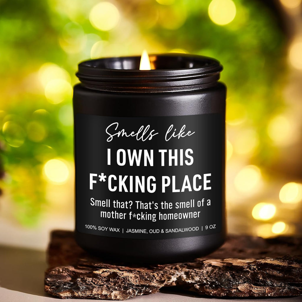 Younift Funny Scented Candle, House Warming Gifts New Home, Housewarming Gifts for Women, Men, Couple, New Homeowner - First Apartment Essentials - Closing Presents for Home Buyers - 9 oz
