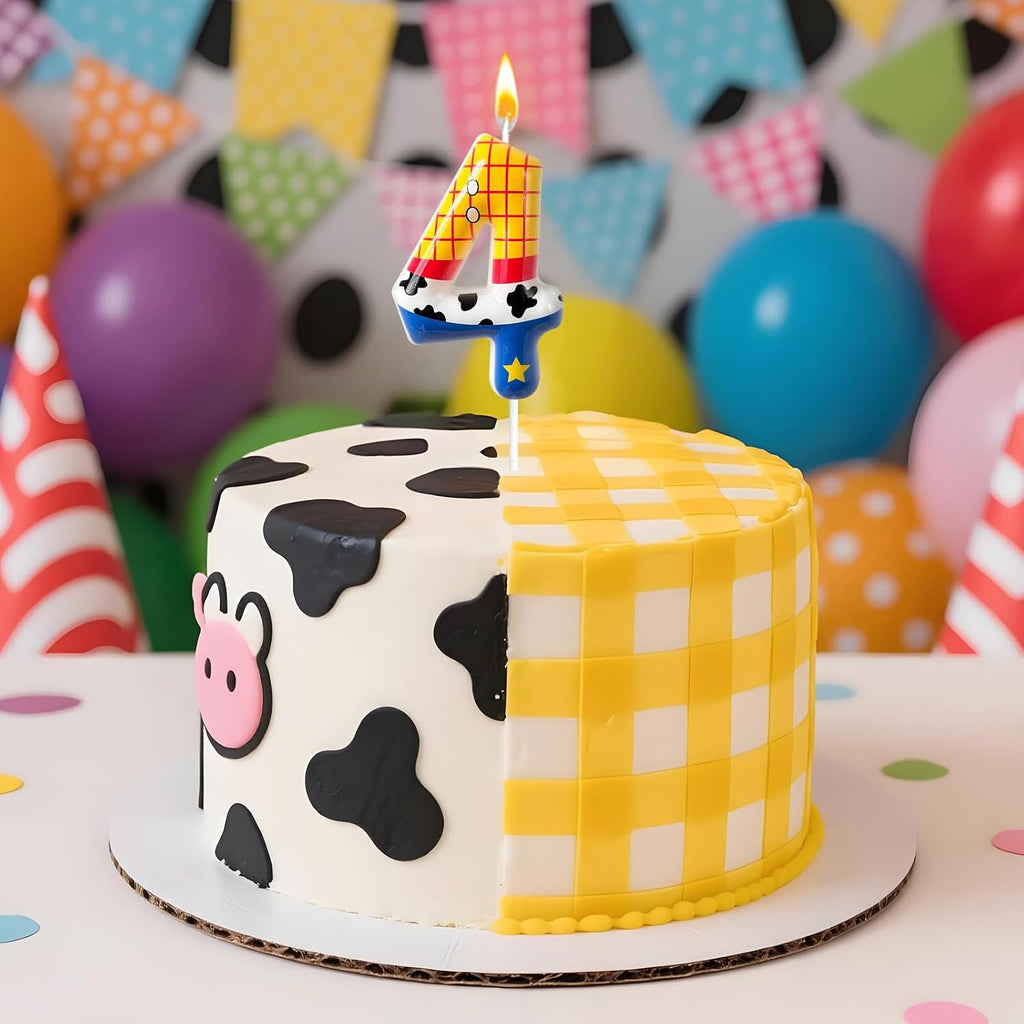 Birthday Number Candles, Cartoon Story Number Candles, Cartoon Cake Decorations, Birthday Decoration Supplies, Suitable for Party Celebrations (4)