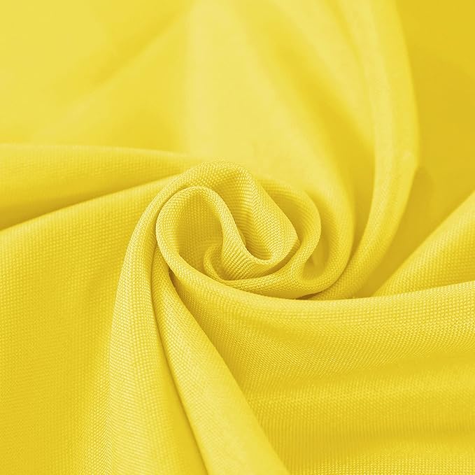 108 inch Round Tablecloth Washable Polyester Table Cloth Decorative Table Cover for Wedding Party Dining Banquet（108 inch, Yellow）
