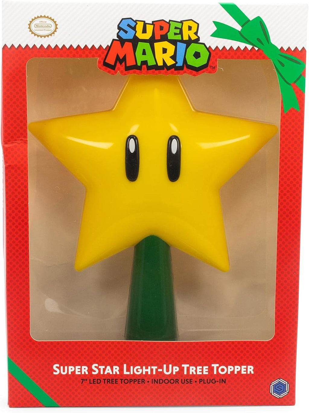 Tree Topper Mario Super Star Gen 2 Plug in Light Up Christmas