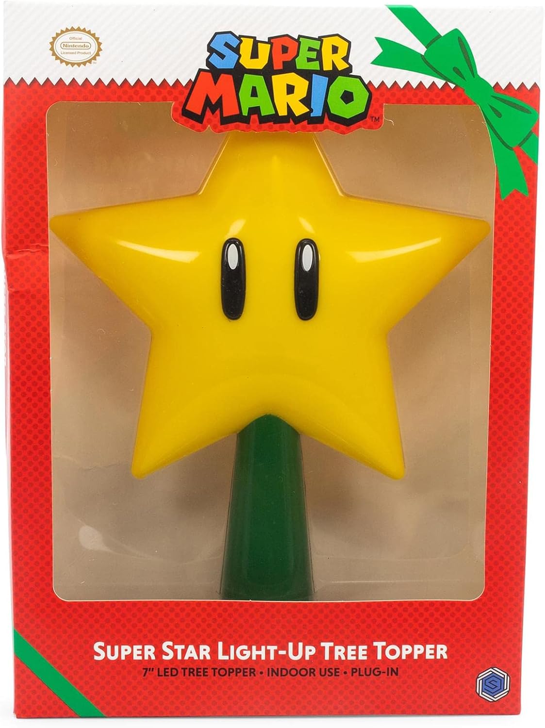 Tree Topper Mario Super Star Gen 2 Plug in Light Up Christmas