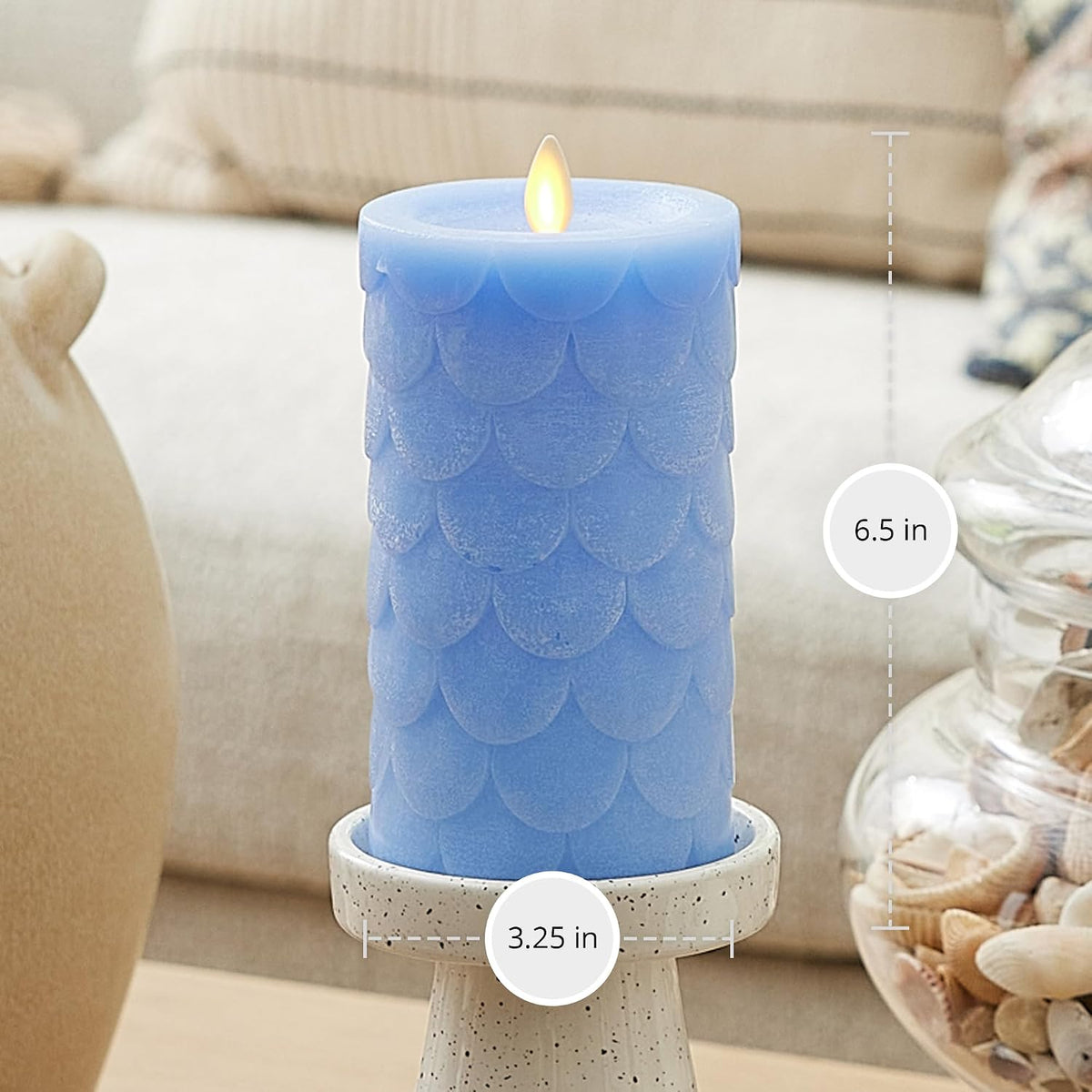 Luminara - Flameless Flickering Real Wax Moving Flame Battery Operated Unscen...